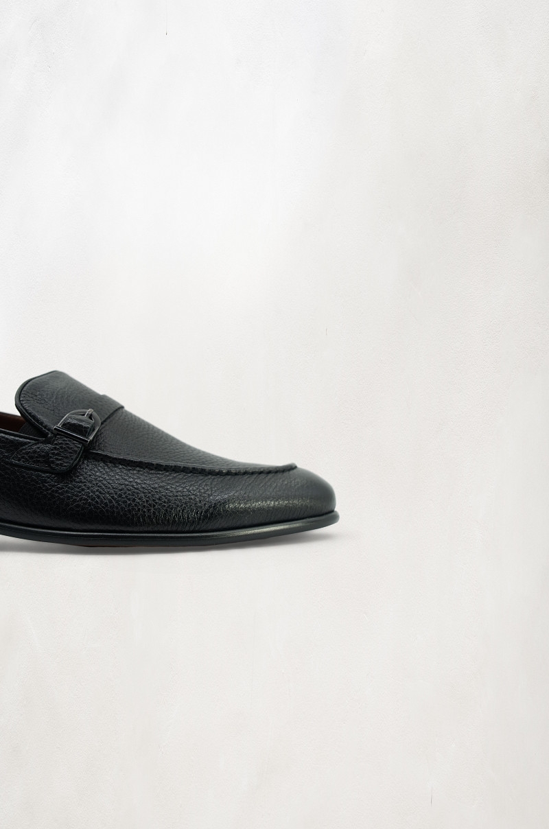 zapatos piel hombre una hebilla Old Rolwey - vista lateral cerca