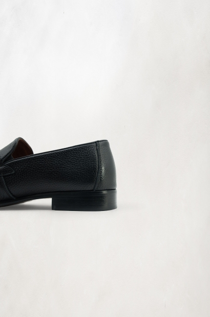 zapatos piel hombre una hebilla Old Rolwey - vista lateral talón cerca