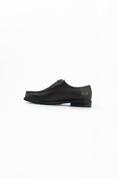 Zapato blucher de piel marrón Old Rowley - vista otro lateral