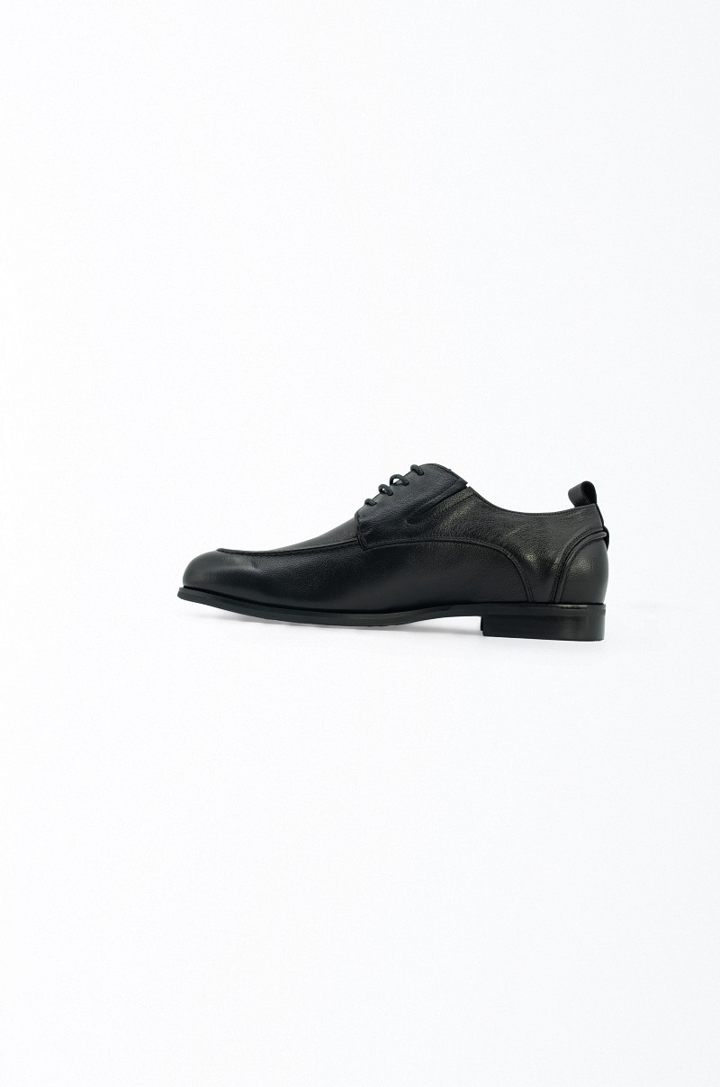 Zapatos de piel negro con cordones Old Rowley - vista otro lateral