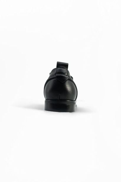 Zapatos de piel negro con cordones Old Rowley - vista talón