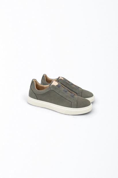 Zapatillas Piel TrendyStride Gris Old Rolwey - vista lateral par