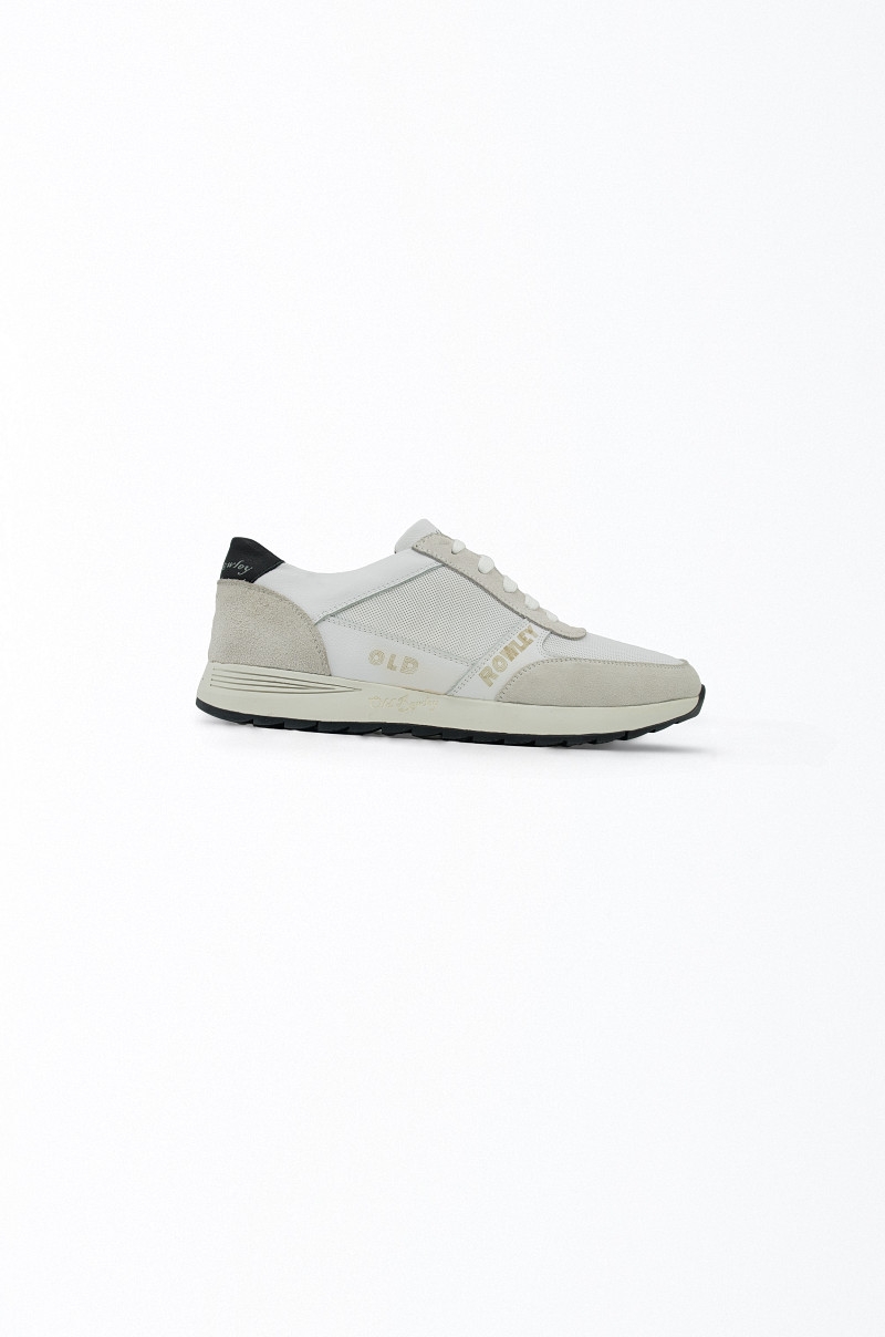 zapatillas piel vacuna y gamuza Old Rowley - vista lateral