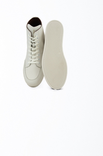 Zapatillas Piel de Caña Alta Letras Old Rowley - vista frontal y suela