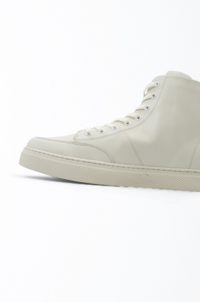 Zapatillas Piel de Caña Alta Letras Old Rowley - vista lateral detalle cerca