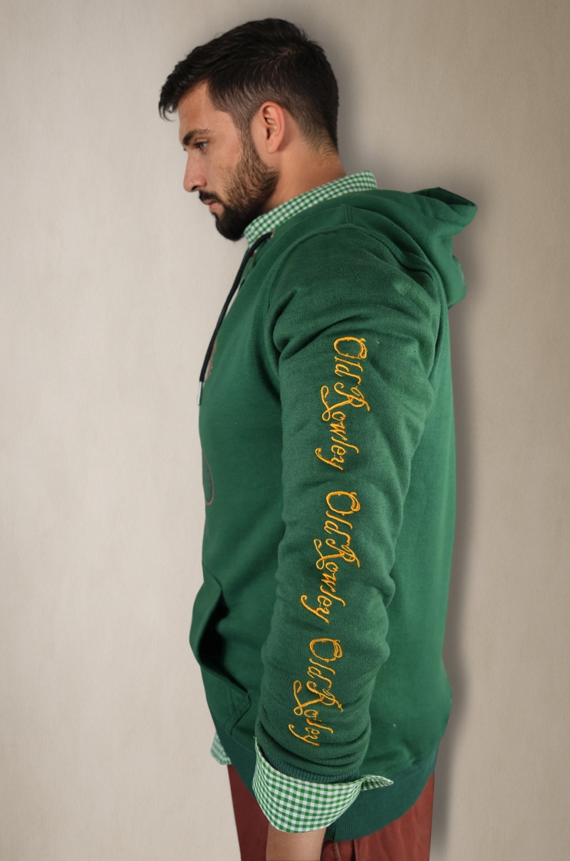 sudadera con capucha verde paralímpico - vista lateral