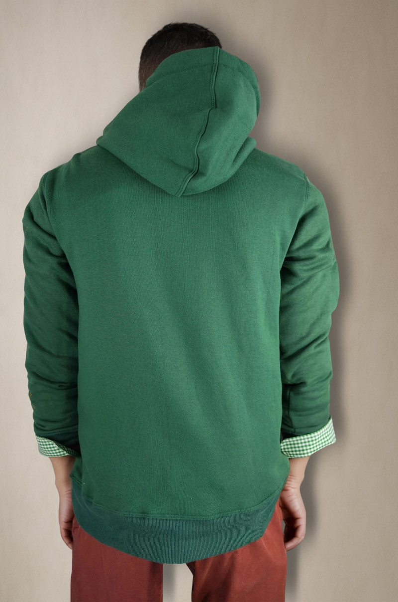 sudadera con capucha verde paraolímpico - vista trasera