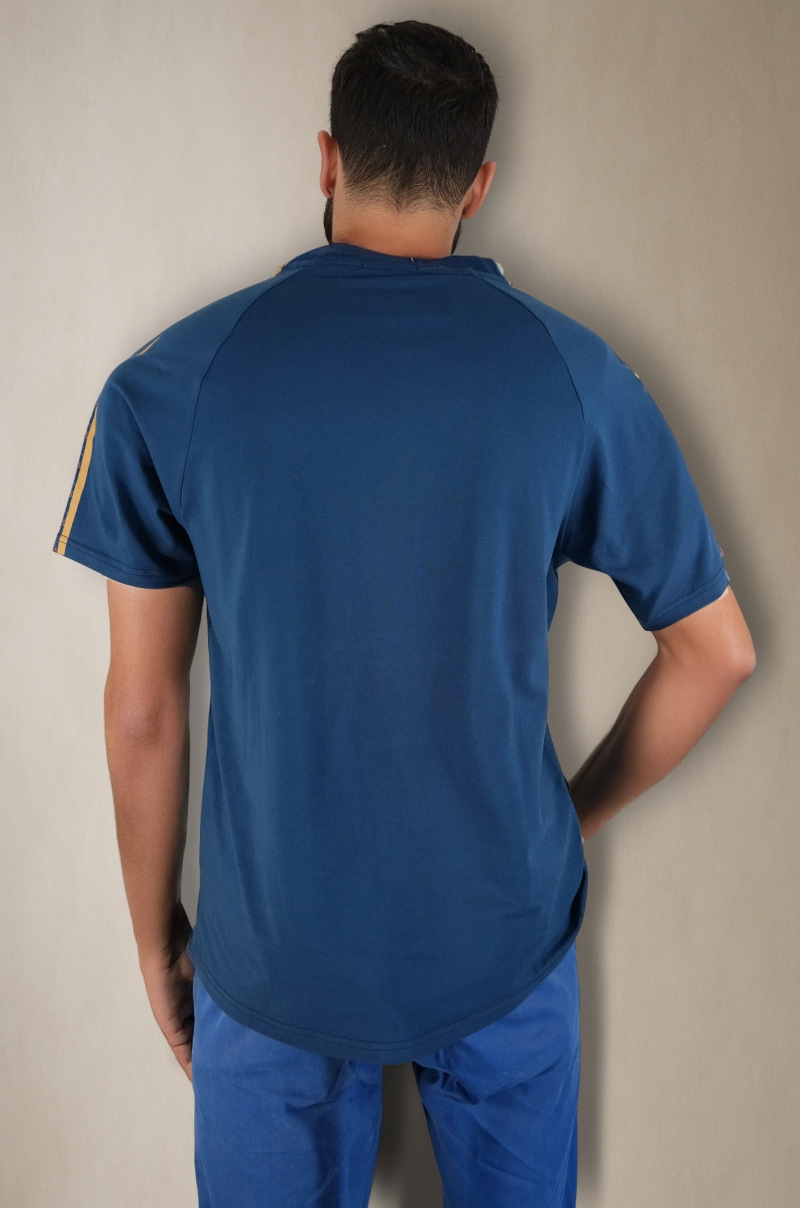 Camiseta azul logo grande OR Old Old Rowley - vista atrás