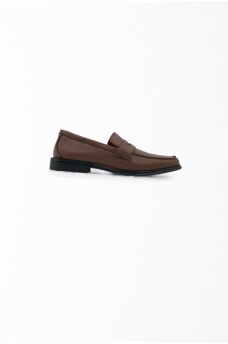 Mocasines clásicos con antifaz Marrón Old Rowley - vista lateral