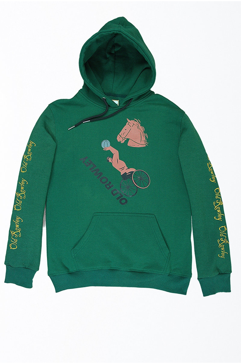 sudadera con capucha verde paralímpico - vista sudadera