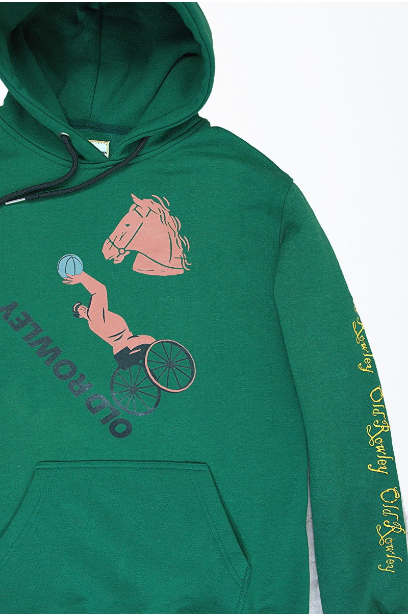 sudadera con capucha verde paralímpico - vista material cerca