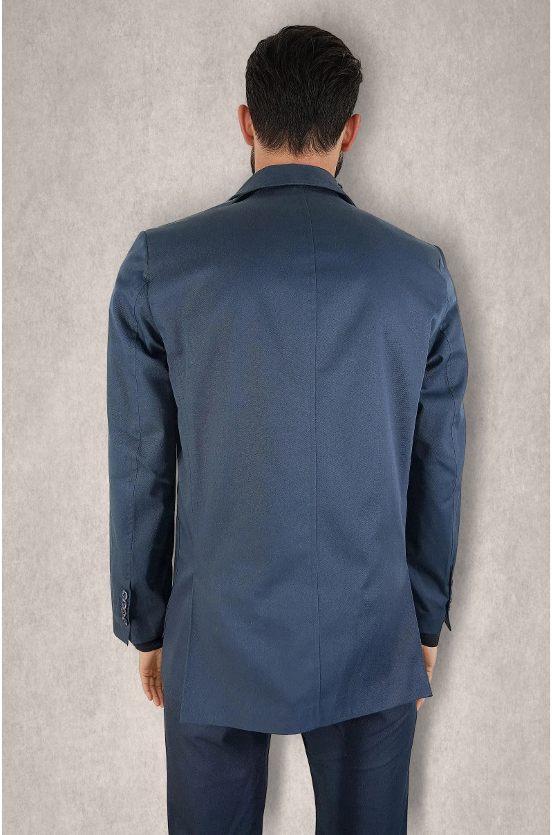 Blazer Casual Azul Marino para Hombre Old Rowley -  vista atras