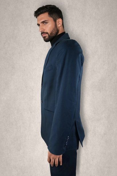 Blazer Casual Azul Marino para Hombre Old Rowley - vista lateral