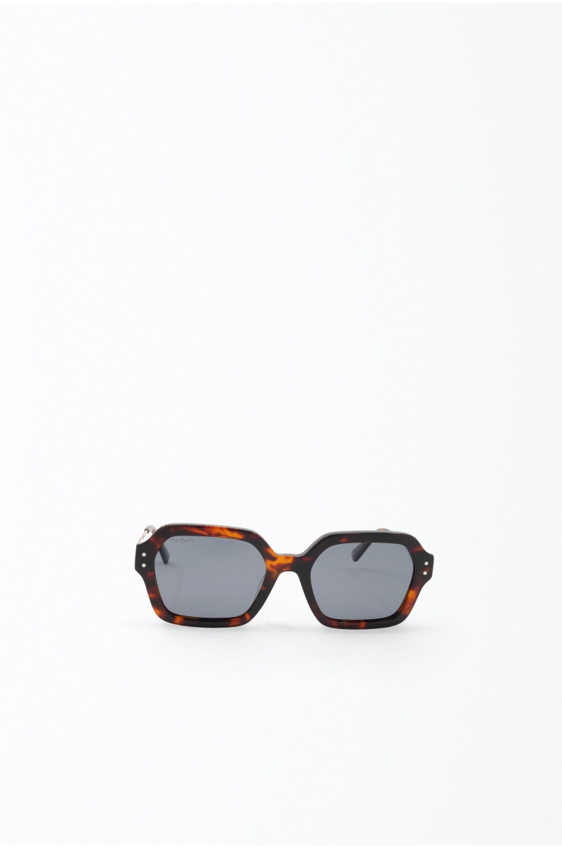 Gafas de sol carey con patillas doradas Old Rowley - vista frontal