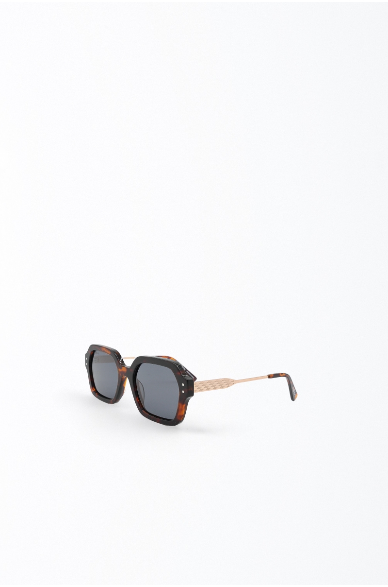 Gafas de sol carey con patillas doradas Old Rowley - vista lateral