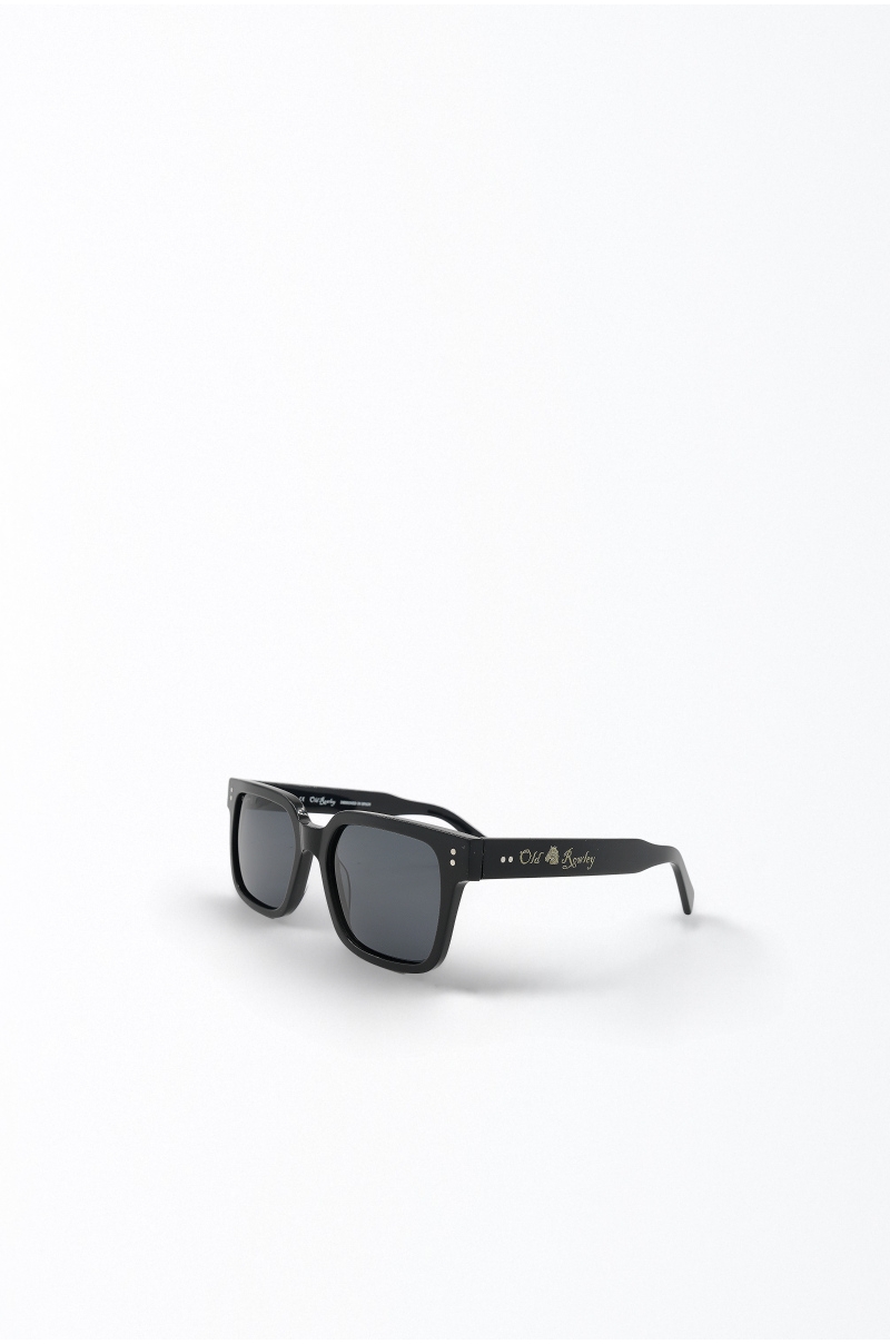 Gafas de sol de acetato polarizadas negras Old Rowley - vista lateral