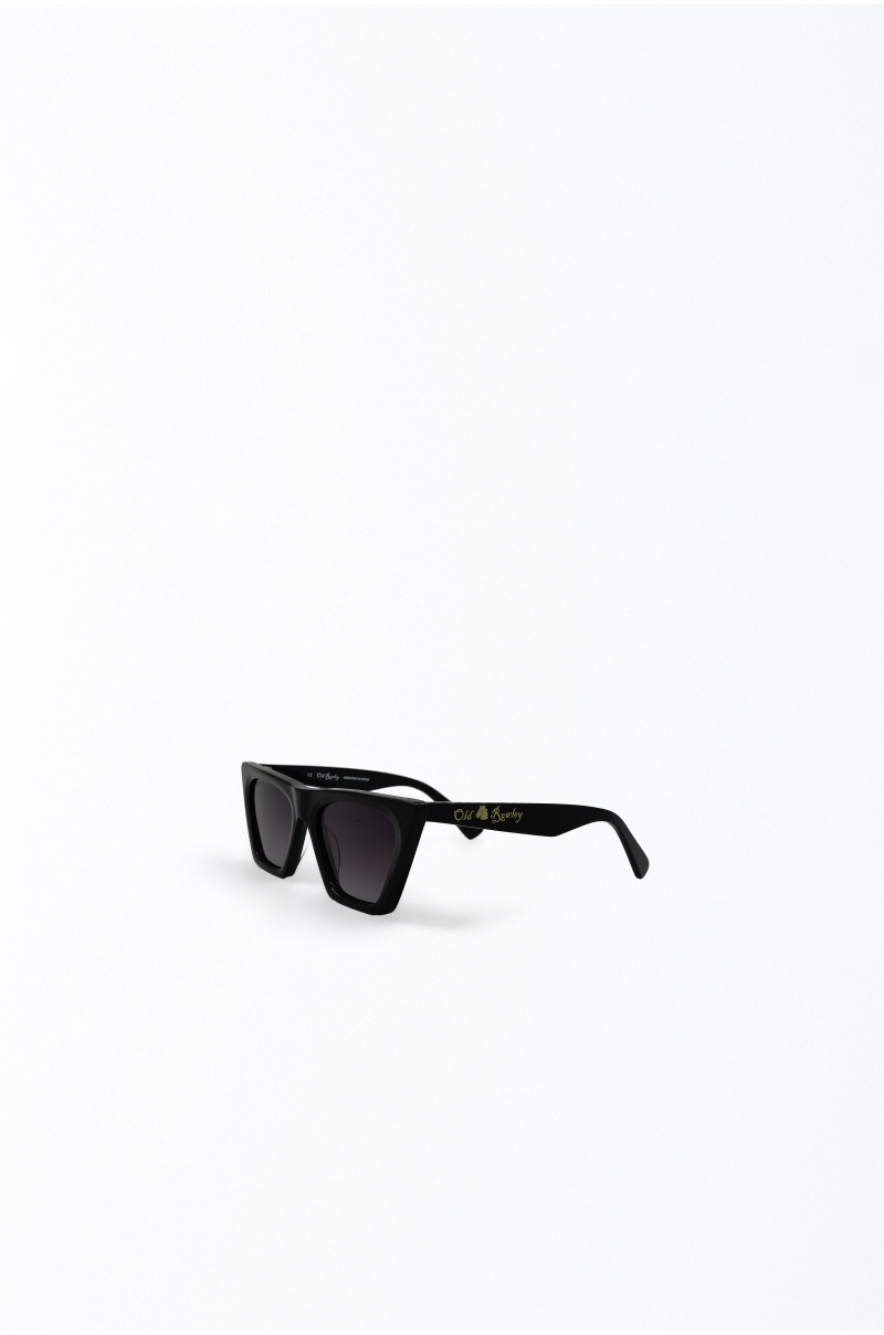 Gafas de sol negras cat-eye acetato polarizadas Old Rowley - vista lateral