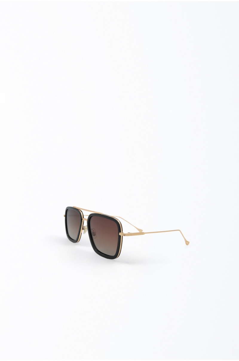 Gafas de sol de metal y acetato Old Rowley - vista lateral
