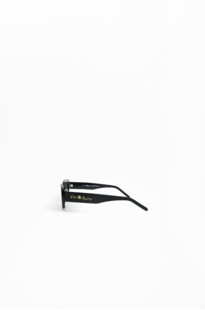 Gafas de Sol Unisex Rectangulares Negras Old Rowley Polarizadas UV400 - vista lateral