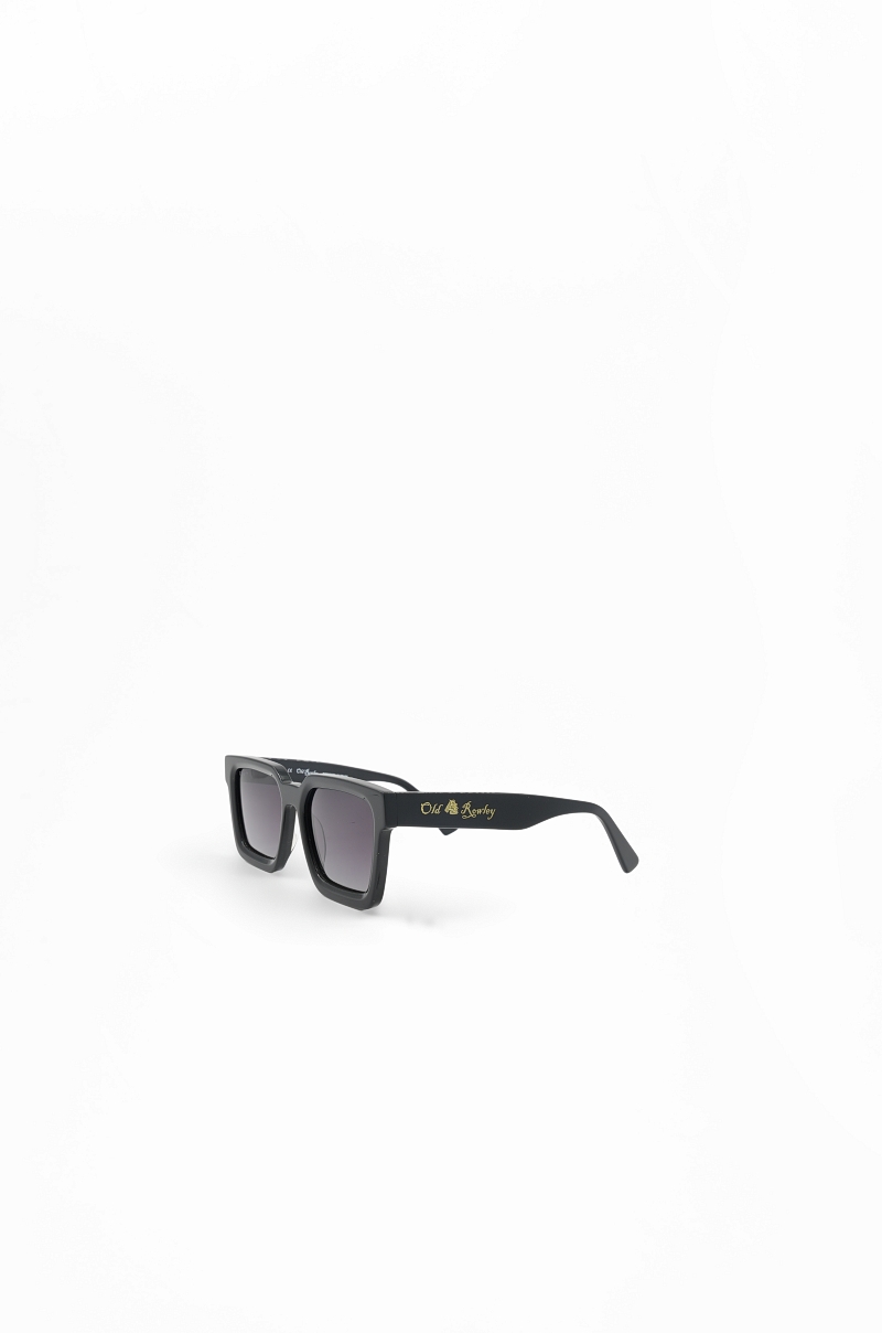Gafas de Sol Unisex Cuadradas Negras Old Rowley Acetato Polarizadas UV400 - vista lateral