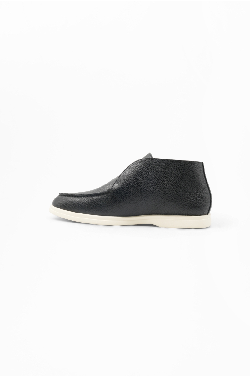 Botines de piel natural negros para hombre de Old Rowley - vista otro lateral