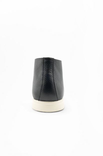 Botines de piel natural negros para hombre de Old Rowley - vista trasera