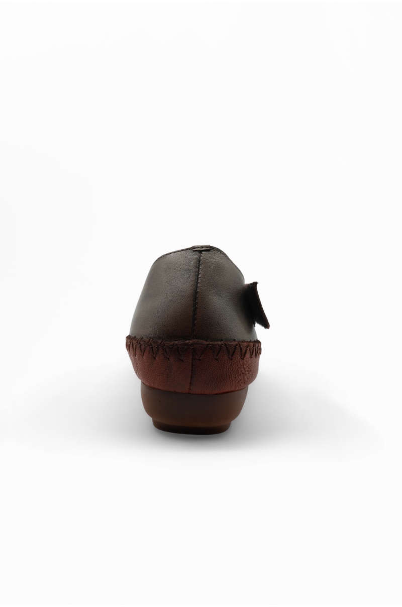 Sandalias Mujer Piel Tricolor RVA Old Rowley - vista talón