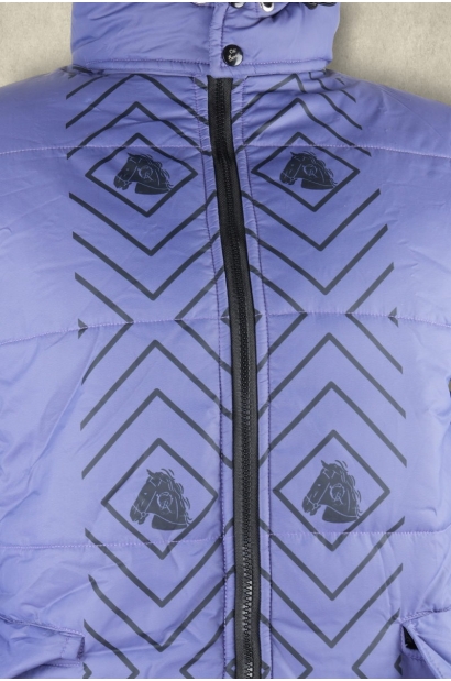 Chaqueta Acolchada Lila con Capucha y Pelo Old Rowley - vista detalles cerca