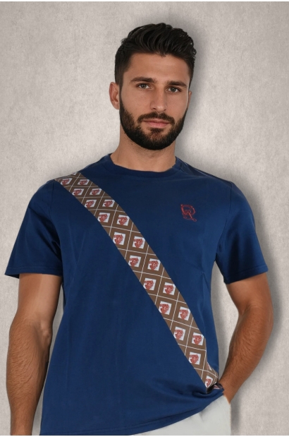 Camiseta banda impresión diagonal Old Rowley - vista frontal