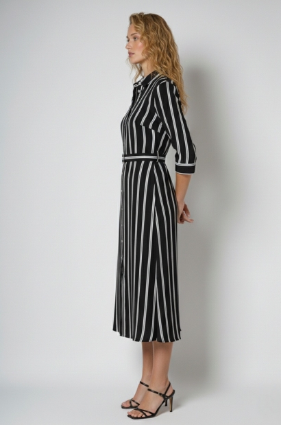 Vestido Midi de Lino Fino y...