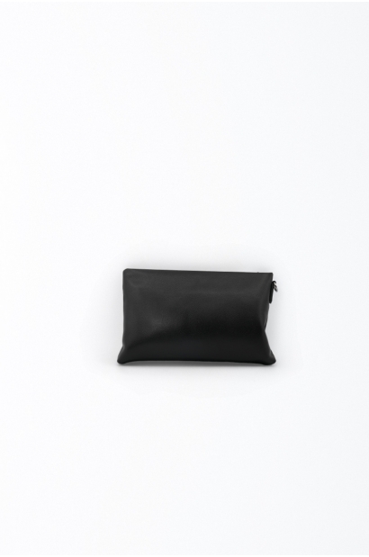 Pouch de piel negra de...