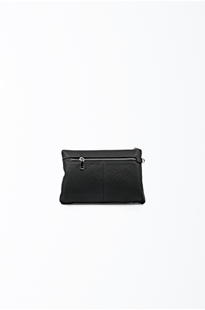 Pouch de piel negra con...