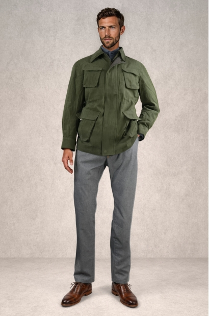 Chaqueta sahariana verde...