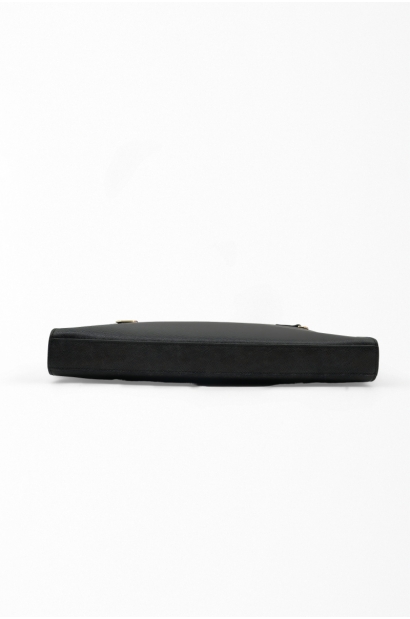 Portadocumentos de piel negra con cremallera para hombre Old Rowley - vista base