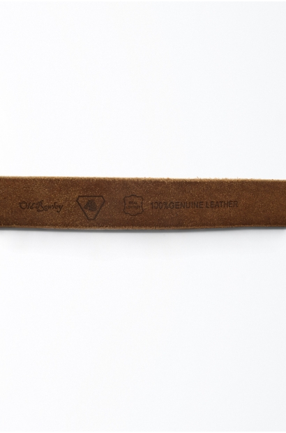 Cinturón piel envejecida con hebilla metálica Old Rowley - vista cerca