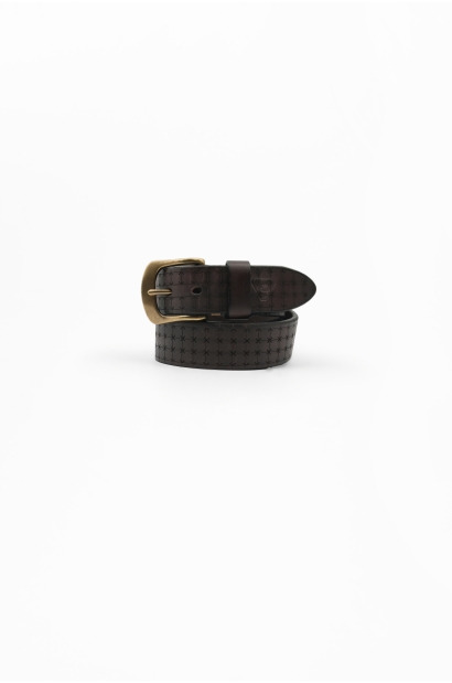 Aged Brown Leather Belt...