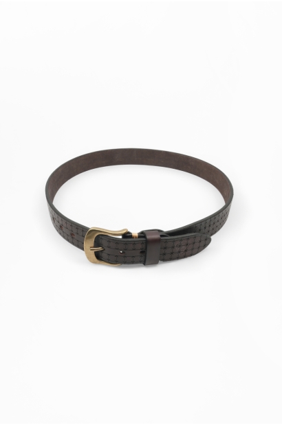 Aged Brown Leather Belt...