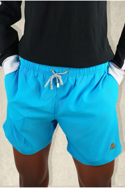 Bañador hombre azul claro liso Old Rowley -  vista frontal completo