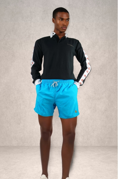 Bañador hombre azul claro liso Old Rowley -  vista frontal completo