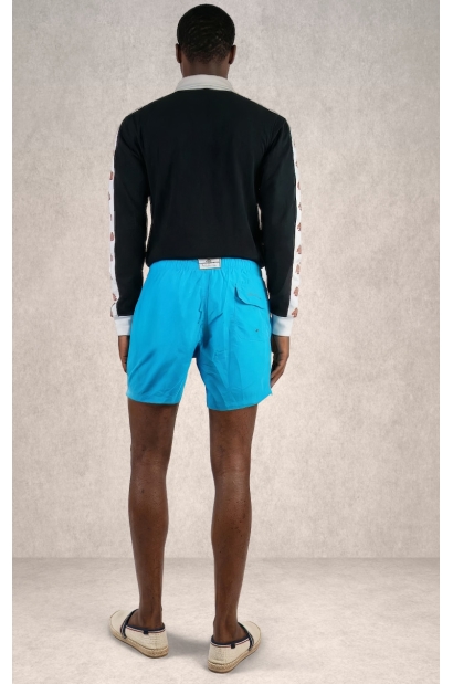 Bañador hombre azul claro liso Old Rowley -  vista trasera