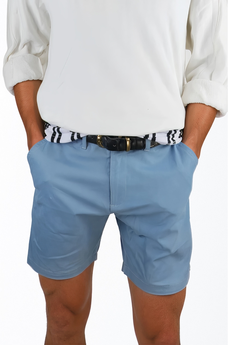Bermuda chino hombre azul claro estilo elegante Old Rowley - vista frontal