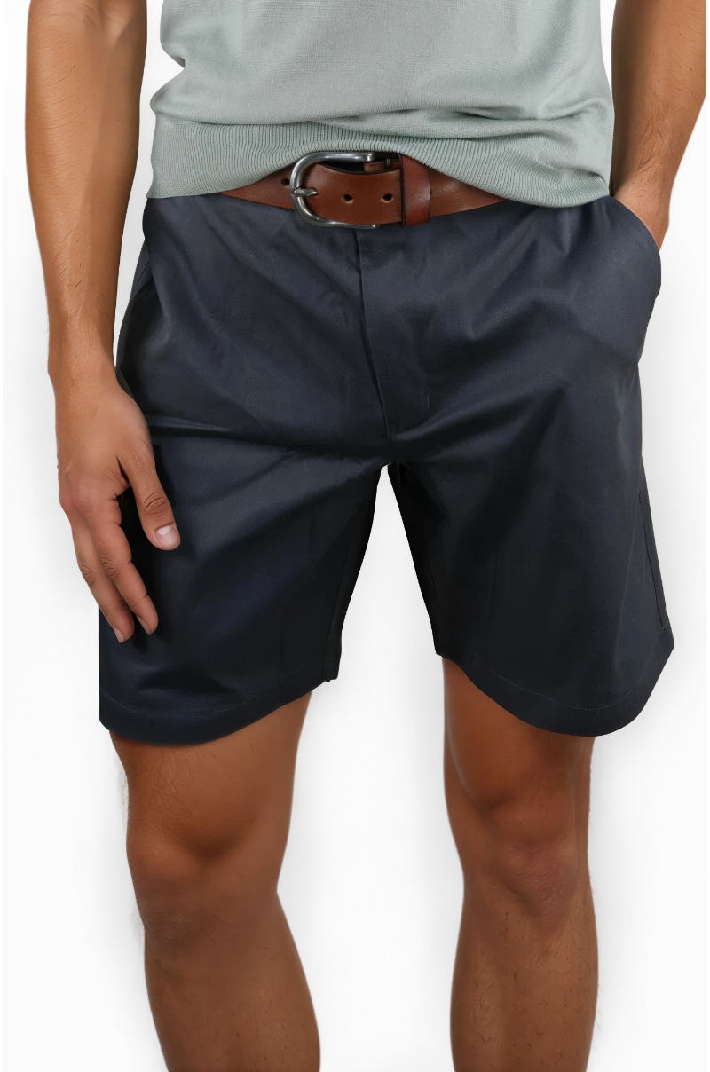 Bermuda hombre gris oscuro algodón estilo elegante Old rowley - vista frontal