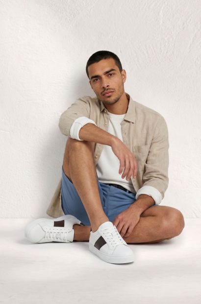 Zapatillas de Piel Blanca...