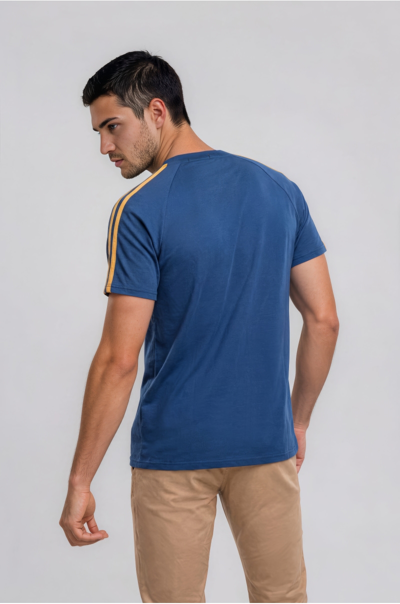 Camiseta azul logo grande OR Old Old Rowley - vista trasera