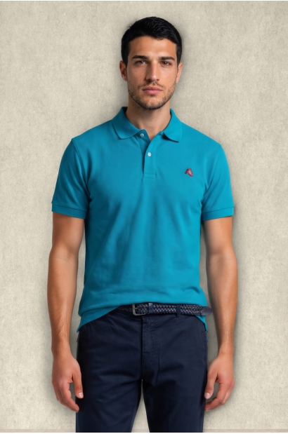 Polo doble piqué de algodón