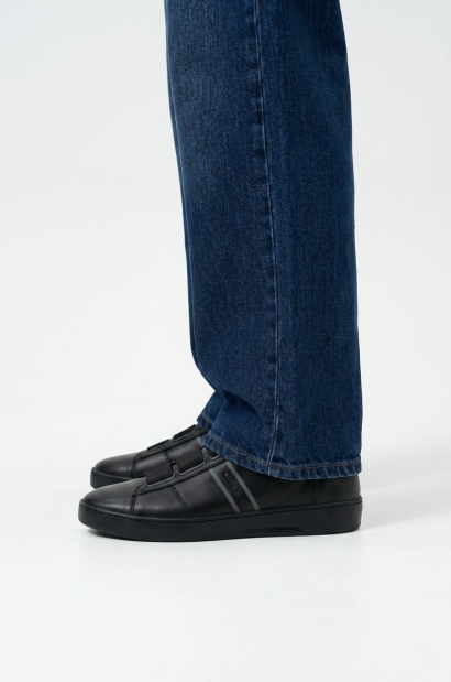 Zapatillas piel elegancia casual sin cordones Old Rowley - vista lateral