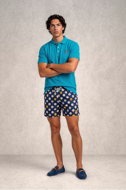Bañador hombre azul con...