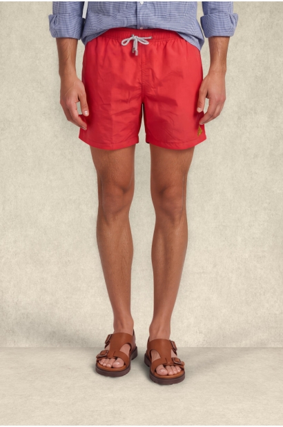Bañador Hombre Rojo Liso con Cordón Ajustable Old Rowley - vista completa