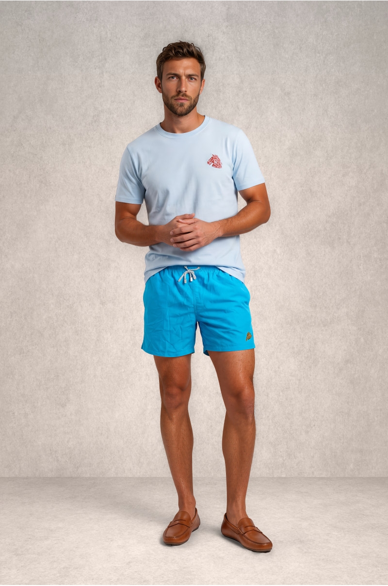 Bañador hombre azul claro liso Old Rowley -  vista frontal completo