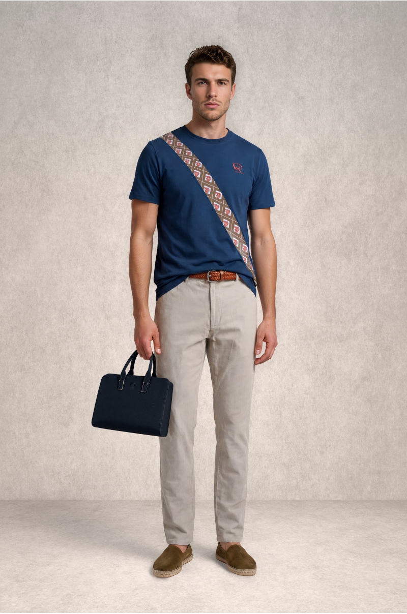 Camiseta banda impresión diagonal Old Rowley - vista frontal completa